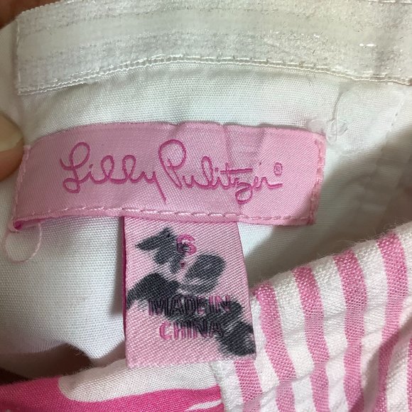 Lilly Pulitzer pink multicolor strapless dress with lining size 6 - Picture 5 of 8